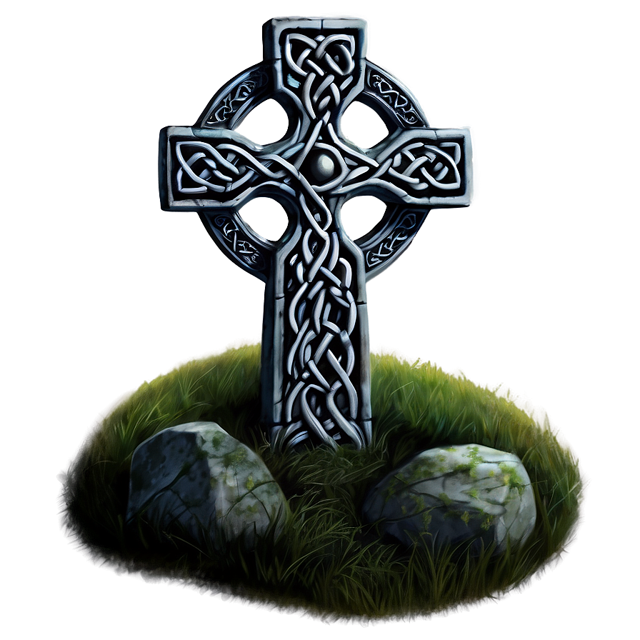 Celtic Cross In Moonlight Png Fbj PNG Image