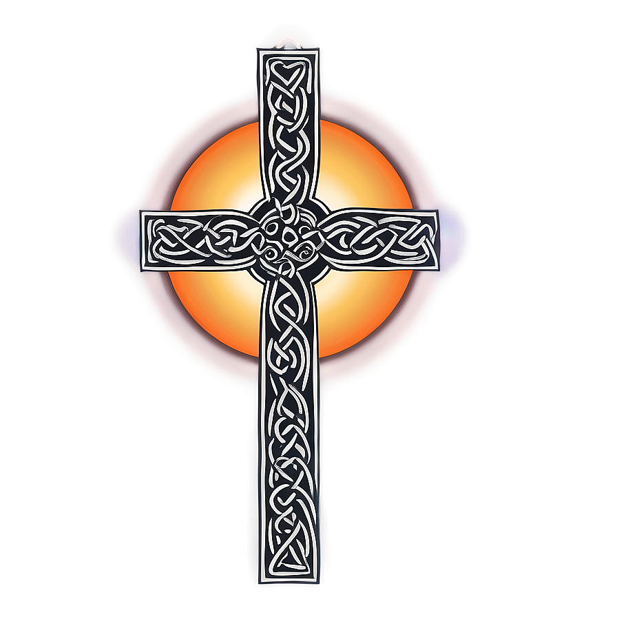 Celtic Cross In Sunrise Png Udj PNG Image