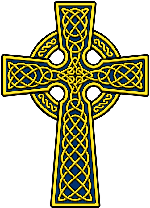 Celtic Cross Knotwork Art PNG Image