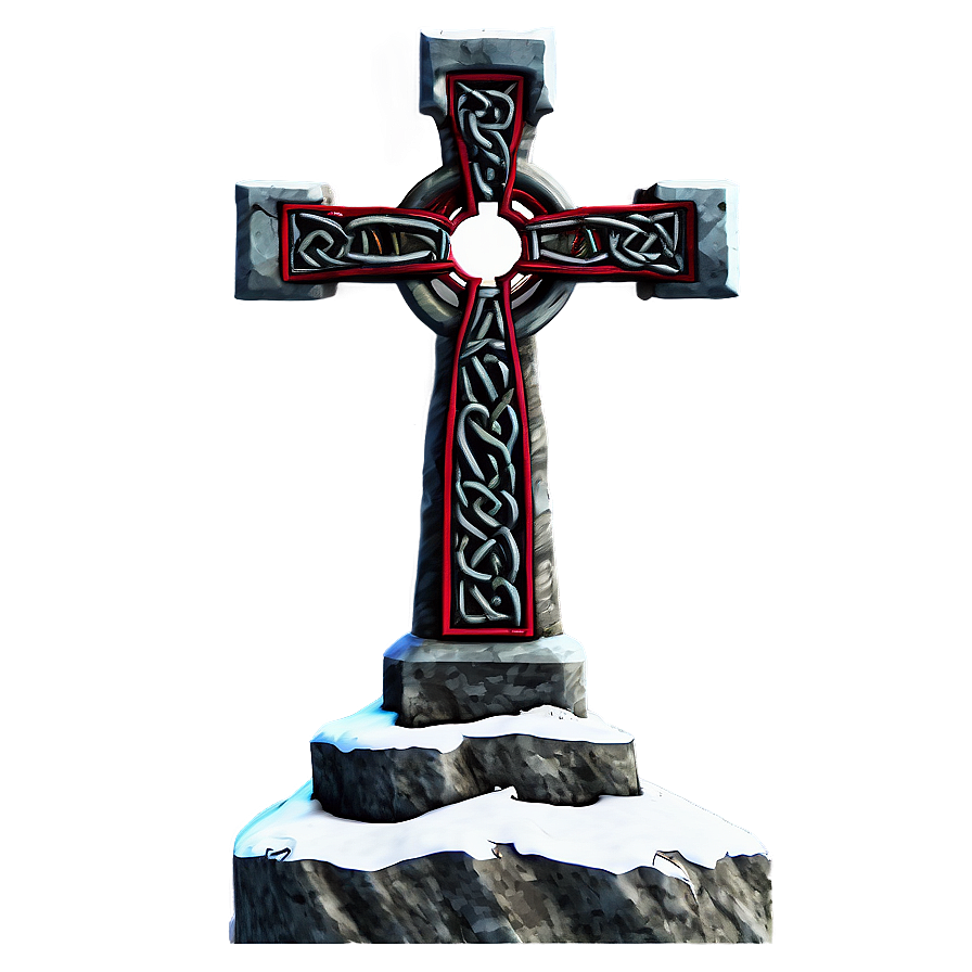 Celtic Cross On Mountain Peak Png Qjy88 PNG Image