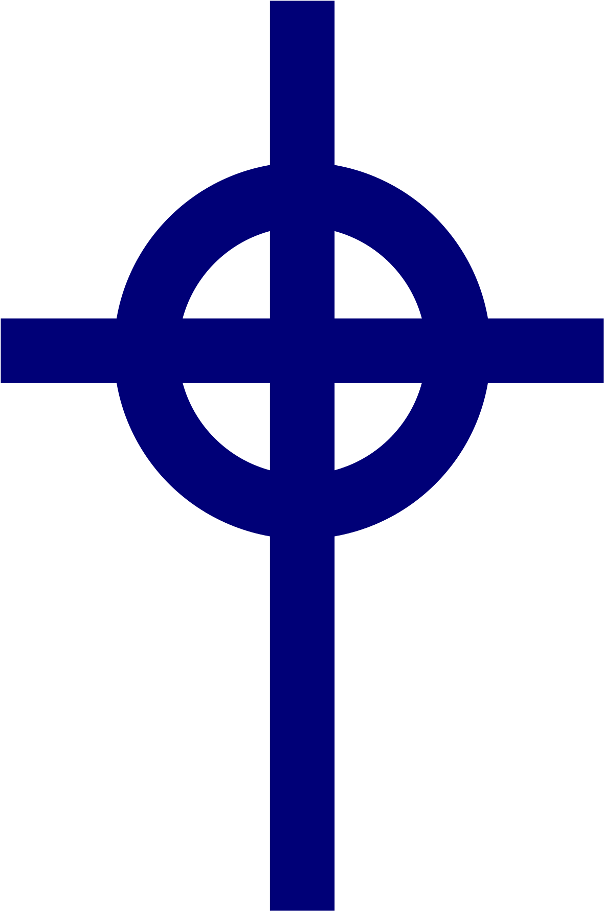 Celtic Cross Symbol Blue Background PNG Image