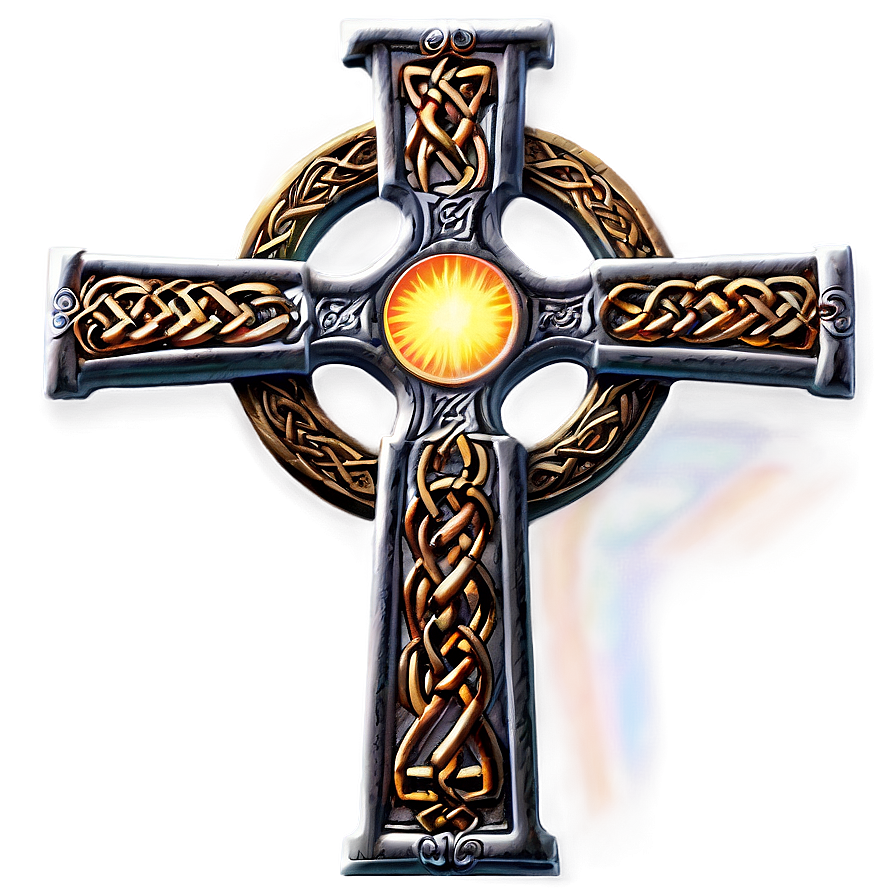 Celtic Cross With Holy Light Png Cea55 PNG Image