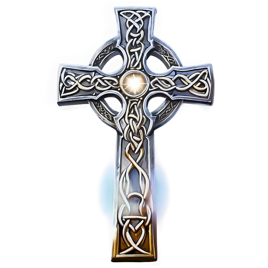 Celtic Cross With Holy Light Png Uku PNG Image