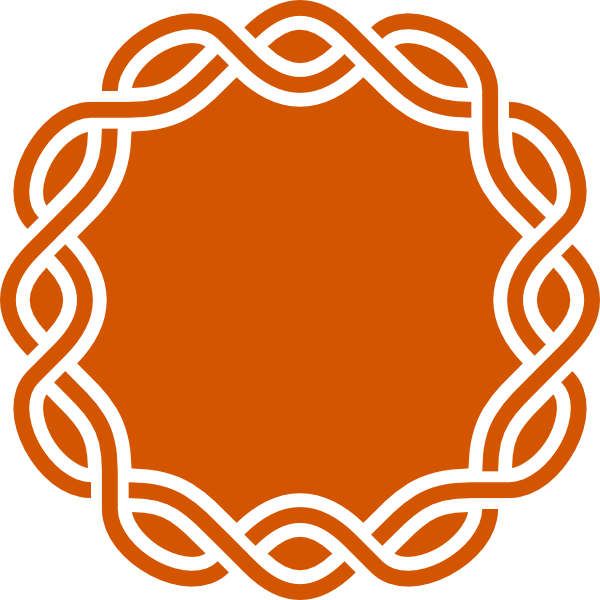 Celtic Knot Frame Orange Background PNG Image