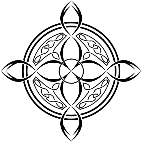 Celtic Knotwork Circle Design PNG Image