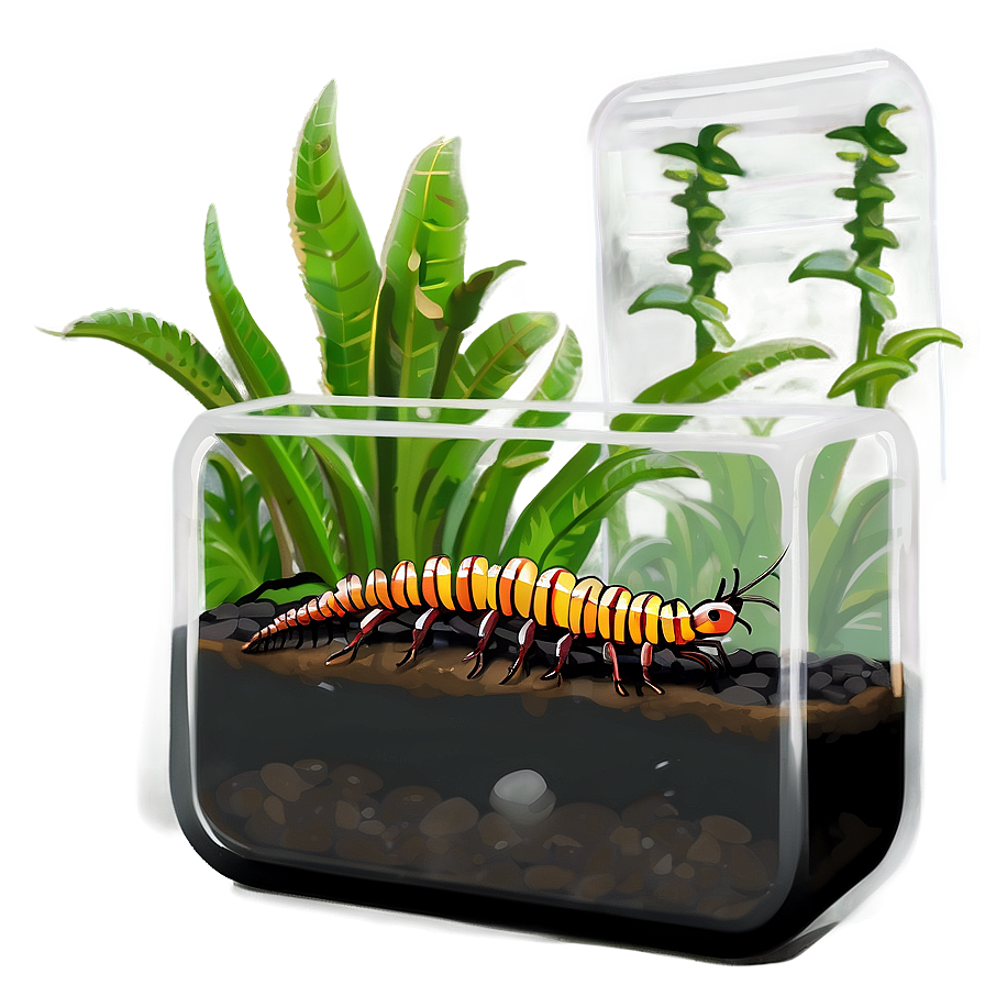 Centipede In Terrarium Png 05242024 PNG Image