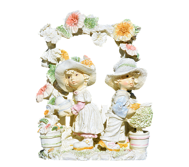 Ceramic Children Flower Arch PNG Image