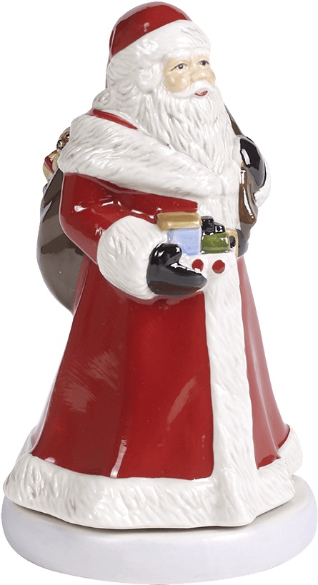 Ceramic Santa Claus Figurine PNG Image