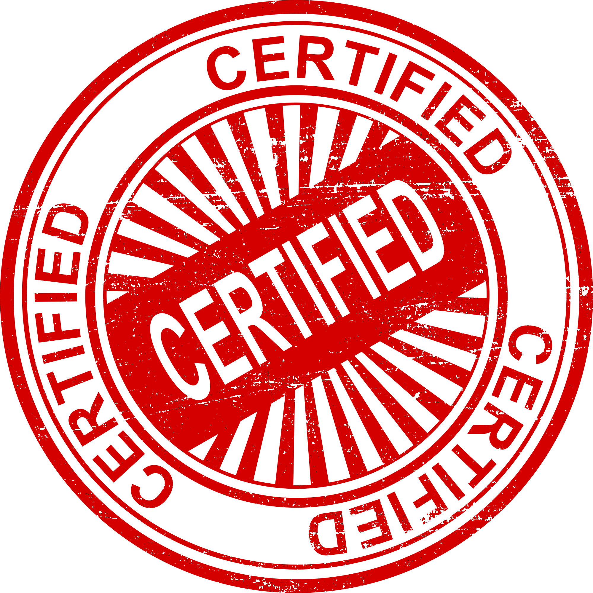 Certified Stamp Red Seal PNG Image