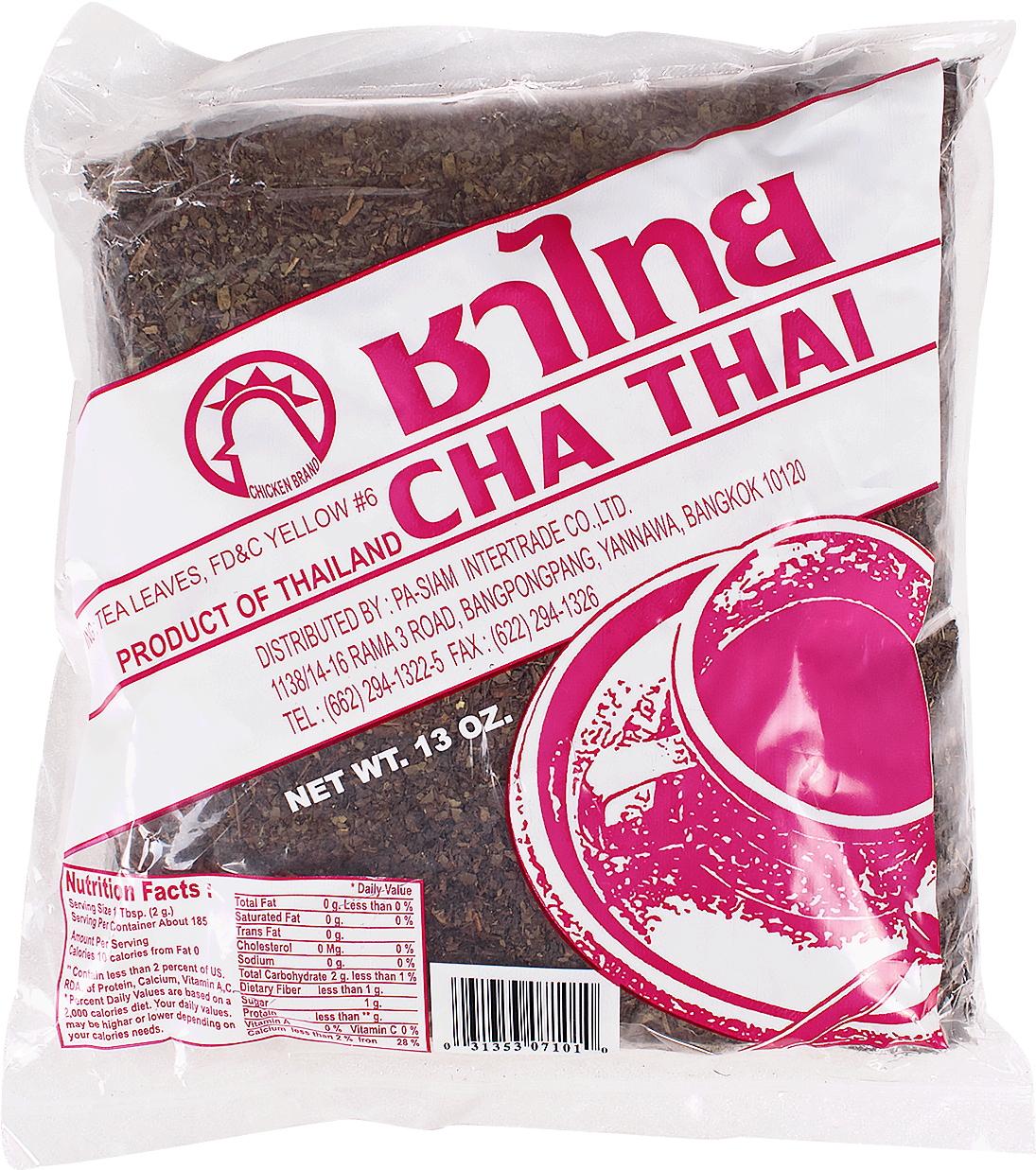 Cha Thai Tea Leaves Package PNG Image