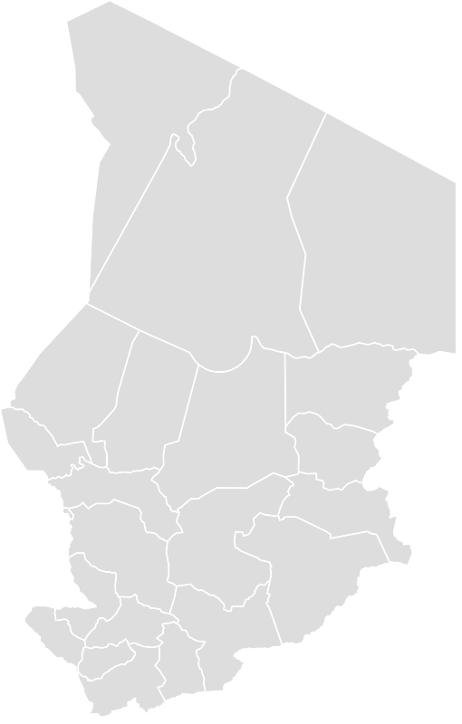 Chad Administrative Map Outline PNG Image