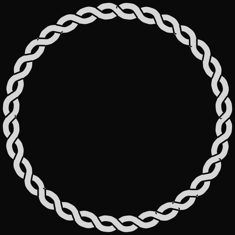 Chain Link Circle Graphic PNG Image