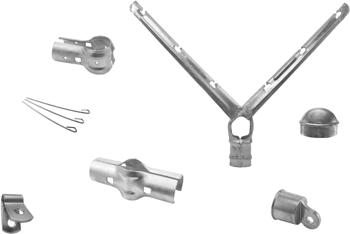 Chain Link Fence Hardware Components PNG Image