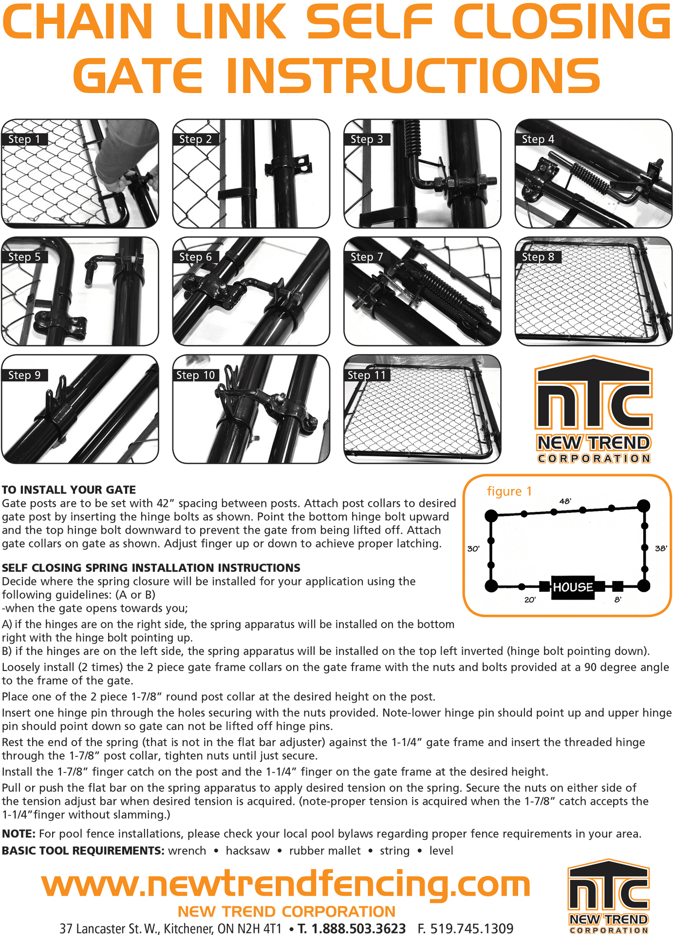 Chain Link Self Closing Gate Installation Guide PNG Image