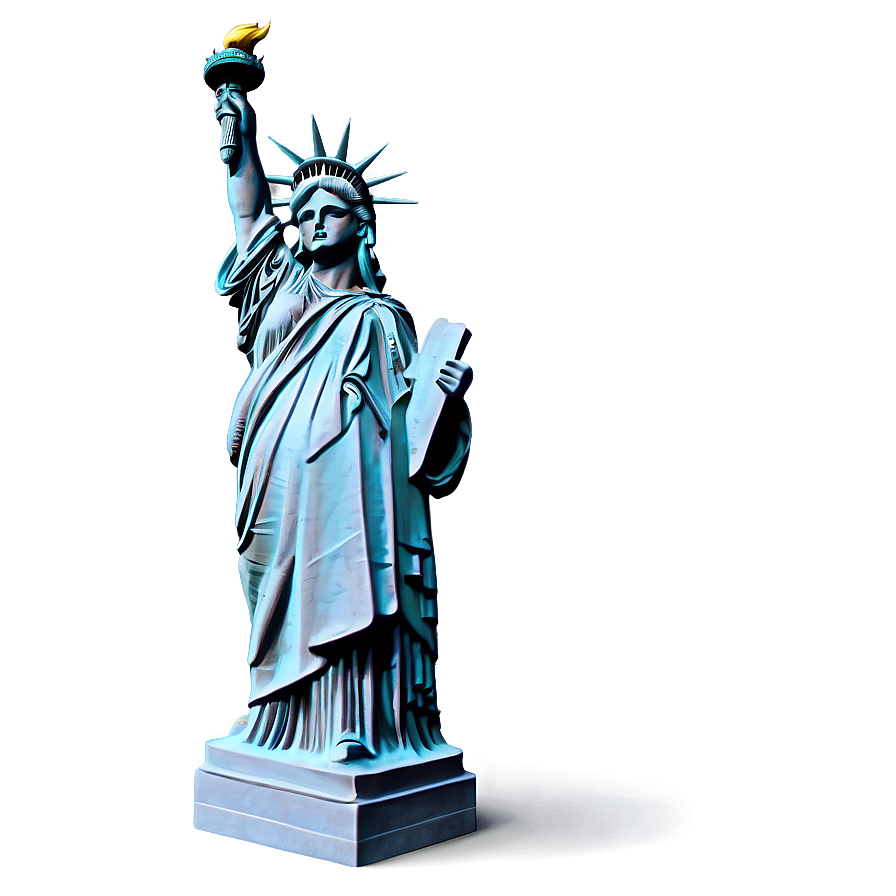 Chalk Drawing Of Statue Of Liberty Png 05242024 PNG Image