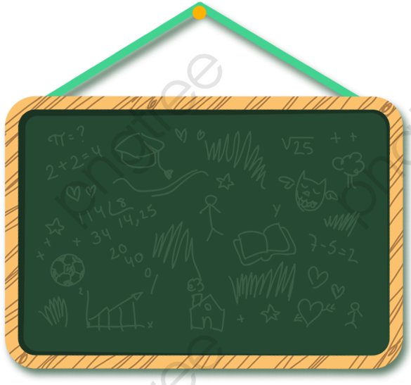 Chalkboard Doodles Green Banner PNG Image