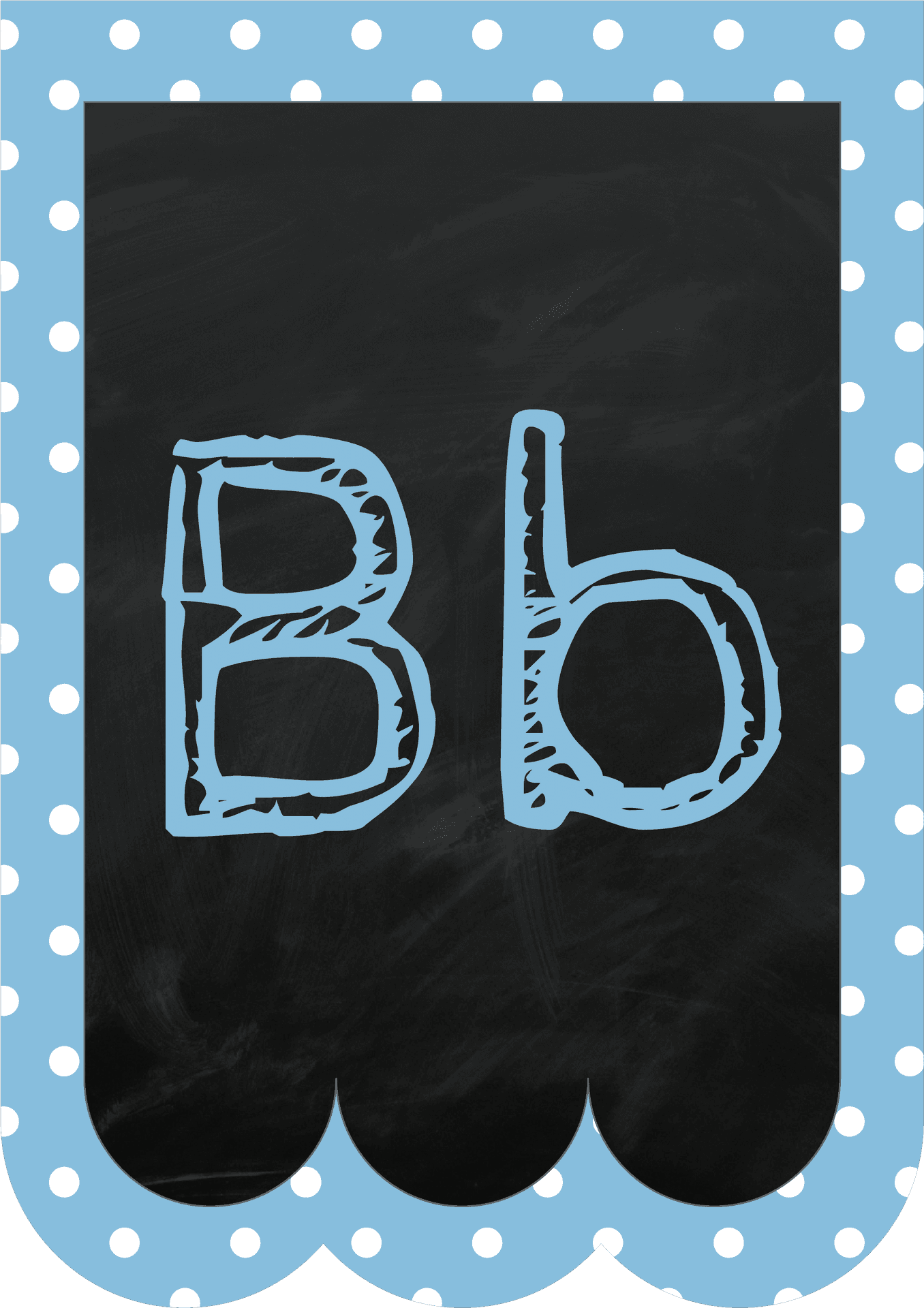 Chalkboard Letter B Illustration PNG Image