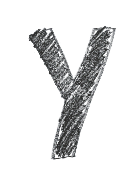 Chalkboard Style Letter Y PNG Image