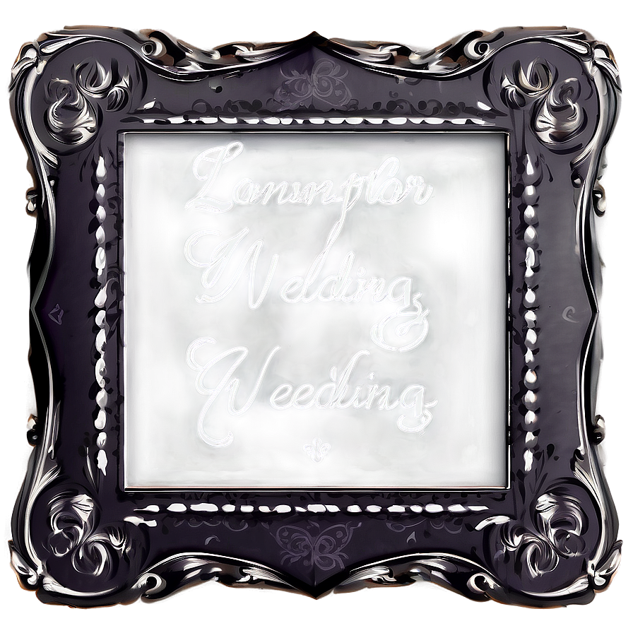 Chalkboard Wedding Frame Png Fne5 PNG Image