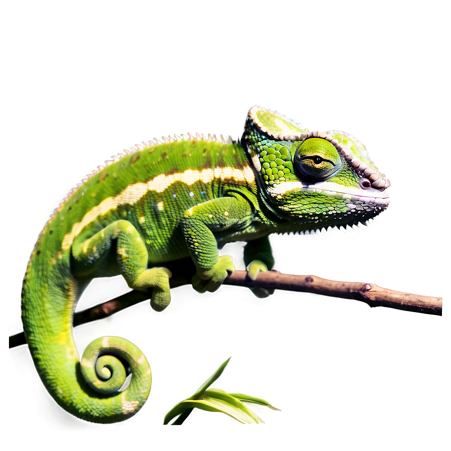 Chameleon In A Botanical Garden Png 06242024 PNG Image