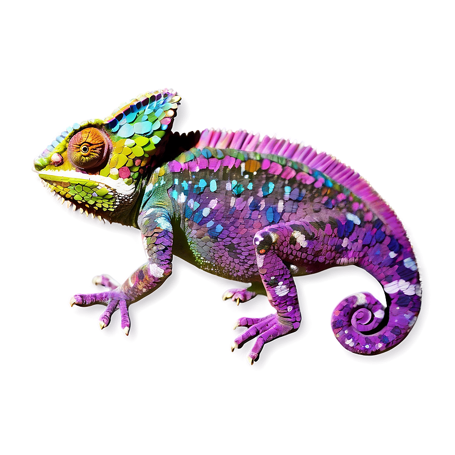 Chameleon With Reflective Scales Png Xlm PNG Image