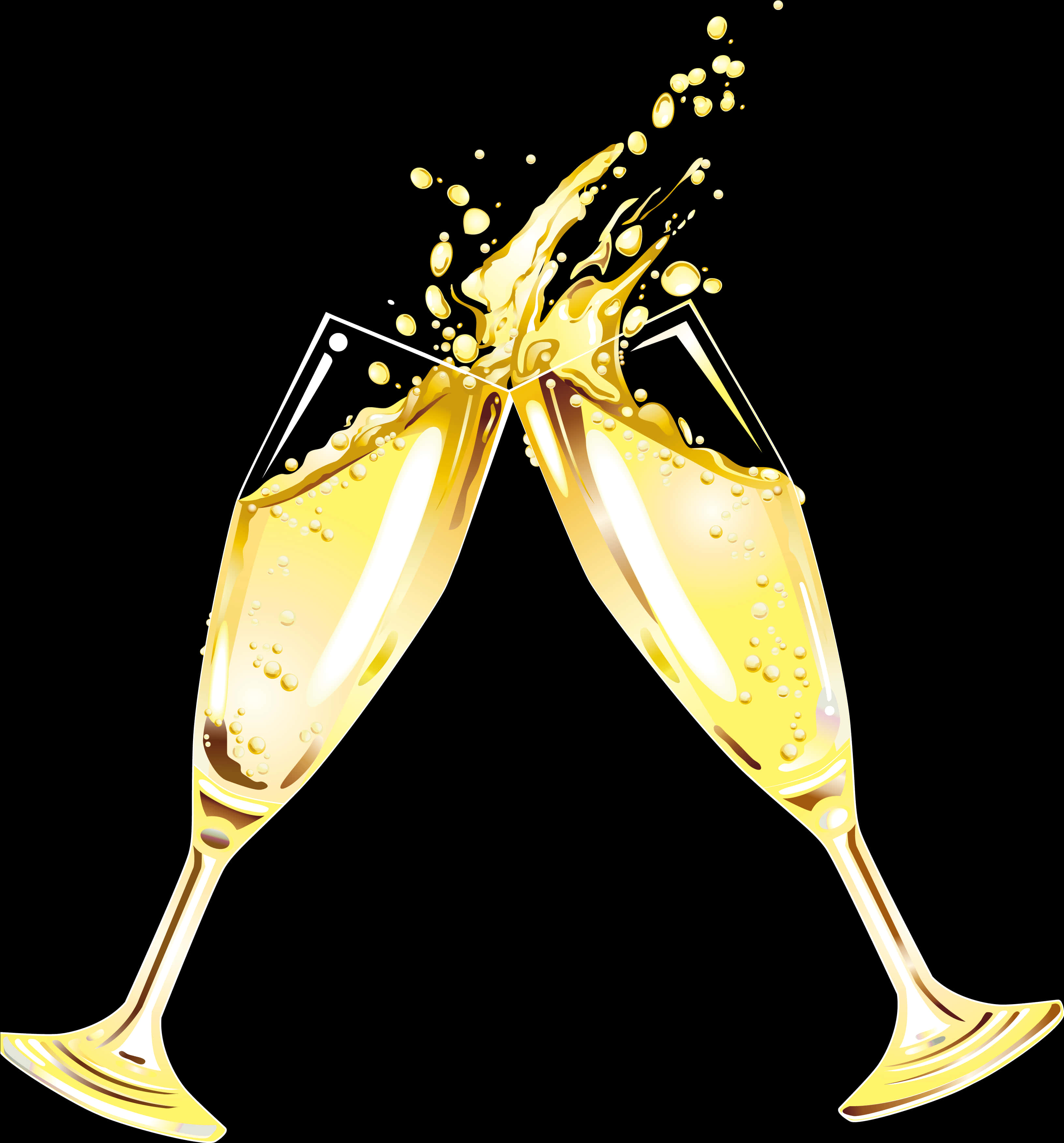 Champagne Celebration Toast PNG Image