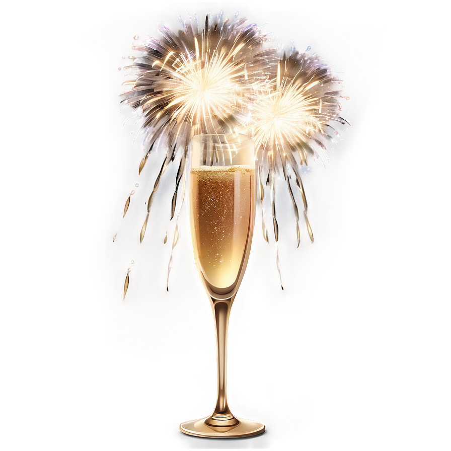 Champagne Festive Fireworks Png Rak80 PNG Image