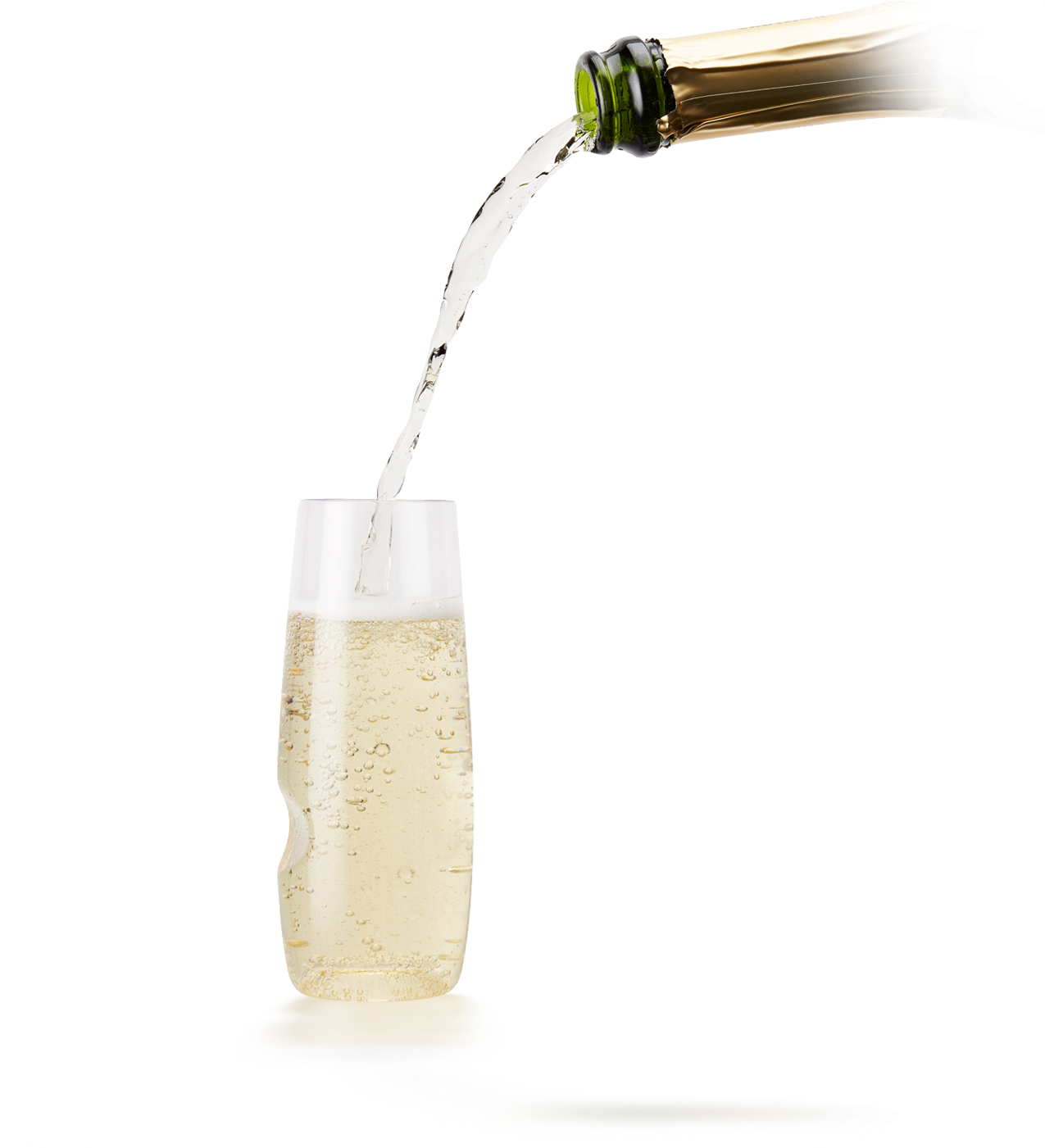 Champagne Pour Into Flute PNG Image