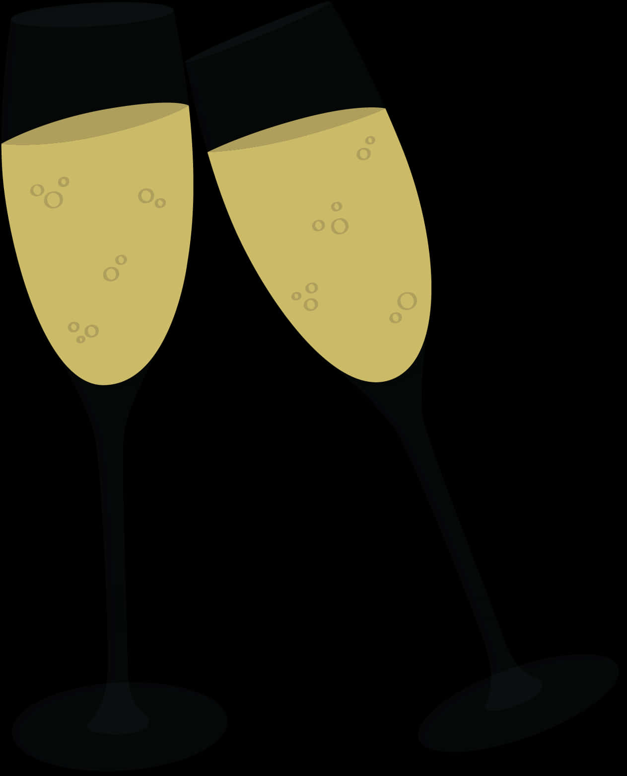 Champagne Toast Vector Illustration PNG Image