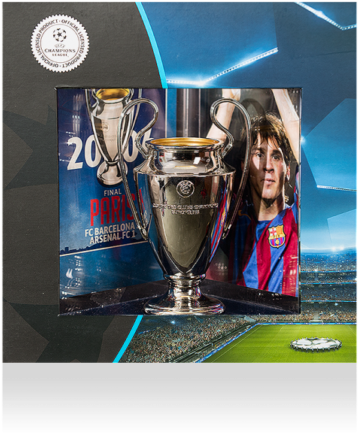 Champions League Trophyand Commemorative Booklet PNG Image