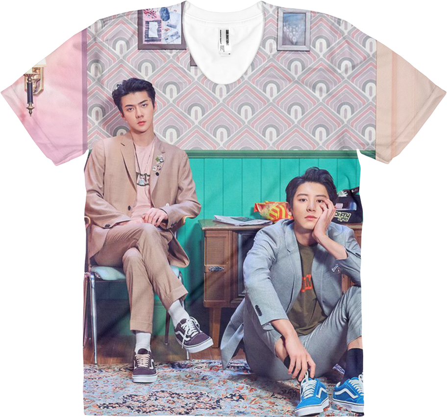 Chanyeol Retro Vibe Photoshoot PNG Image