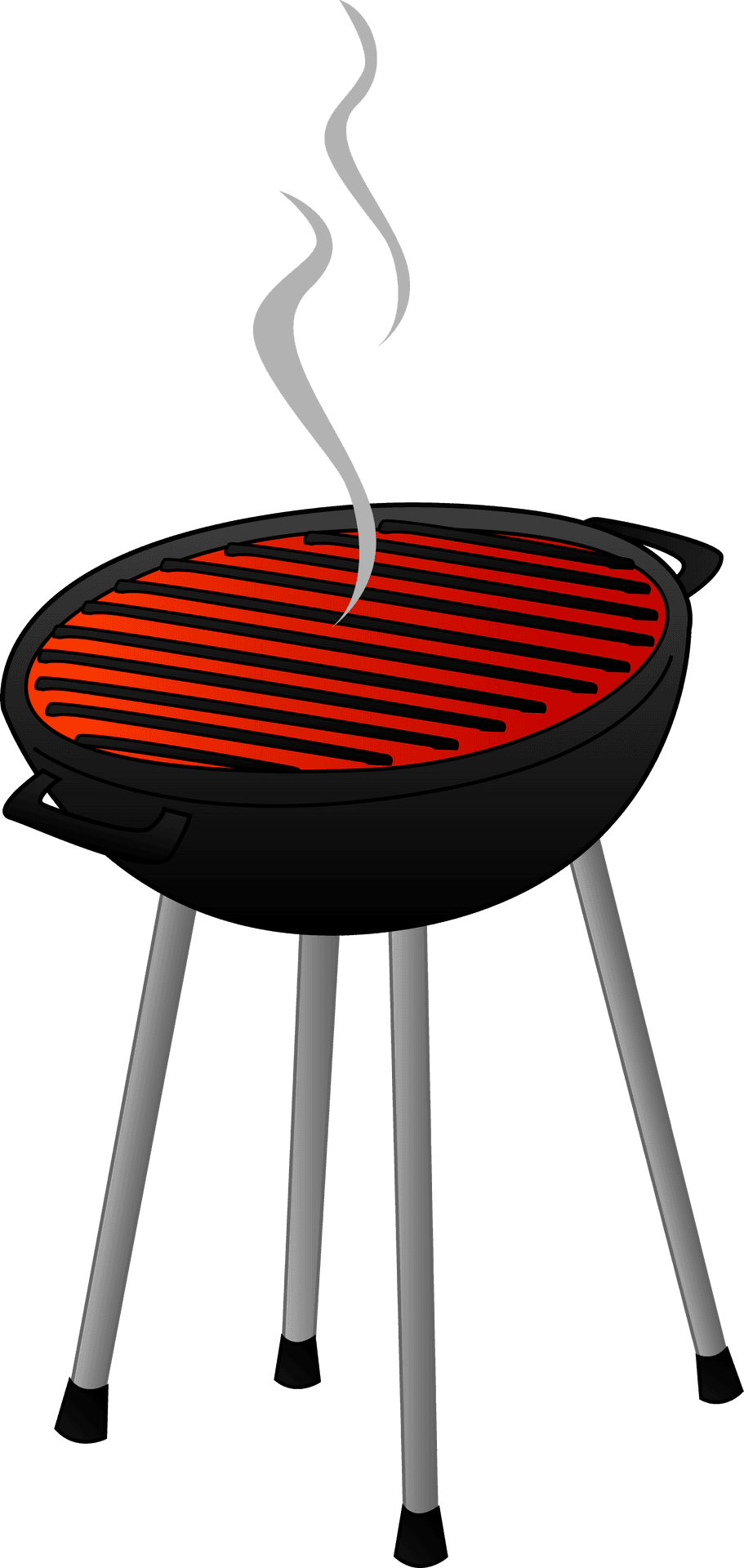 Charcoal Grill Cartoon Illustration PNG Image