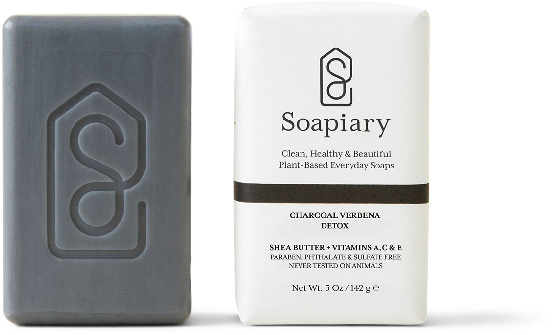 Charcoal Verbena Detox Soap Bar PNG Image