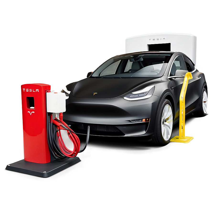 Charging Tesla Model Y Png Mtf PNG Image