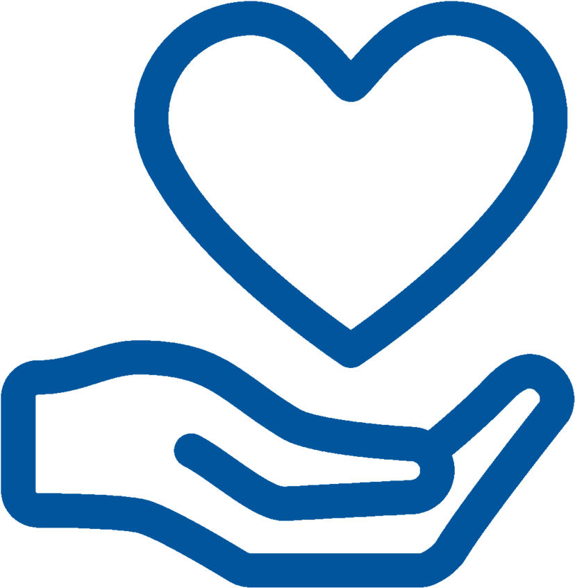 Charity Heart Hand Icon PNG Image