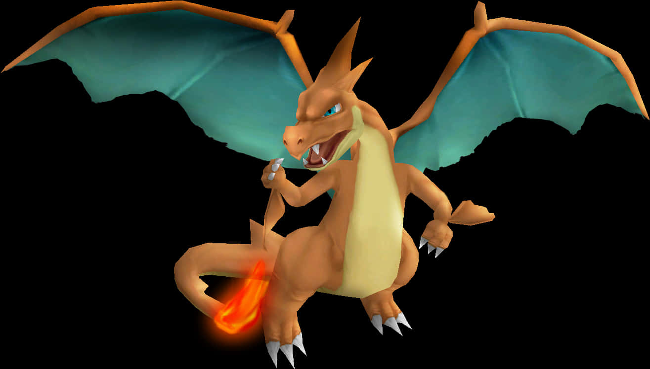 Charizard Fire Dragon Pokemon PNG Image