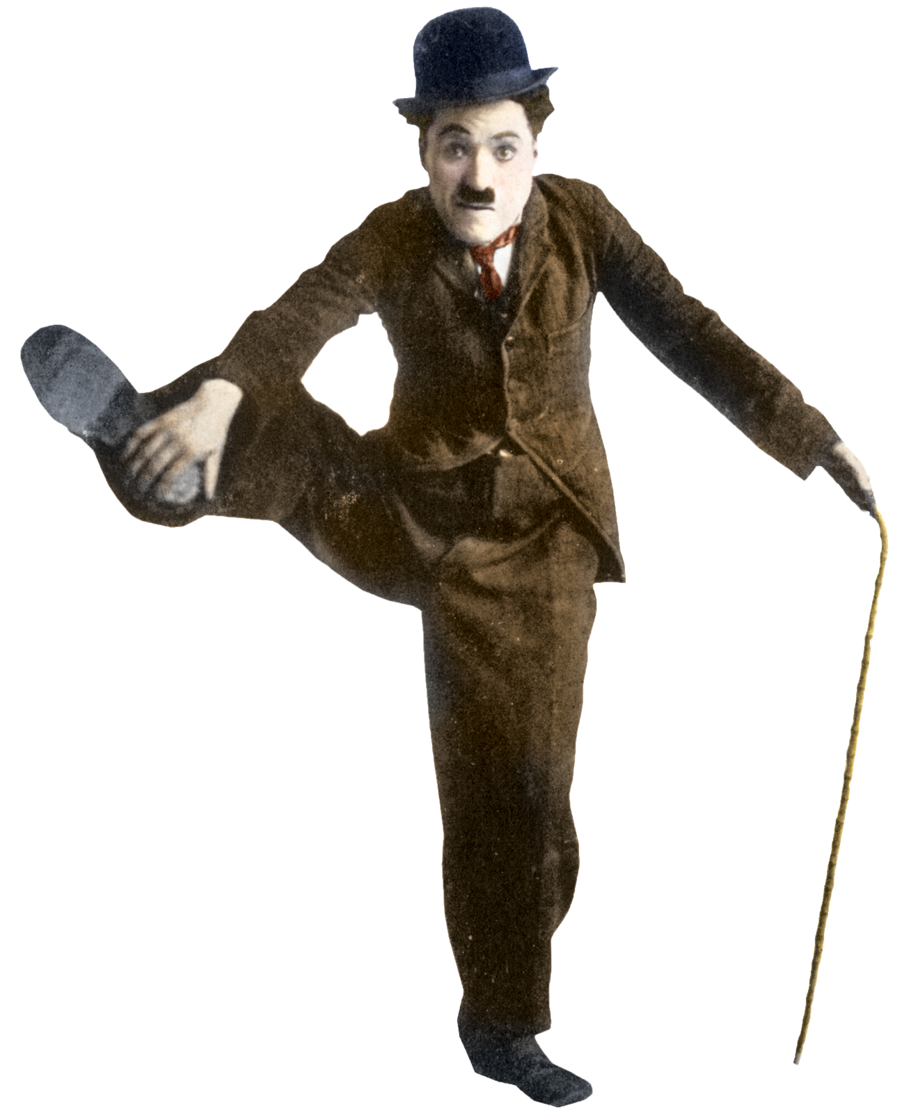 Charlie_ Chaplin_ Classic_ Pose PNG Image