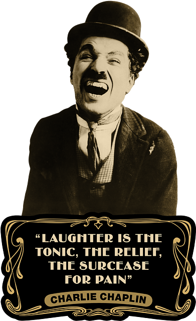 Charlie Chaplin Laughter Quote PNG Image