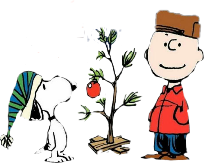 Charlieand Snoopy Admiring Tree PNG Image