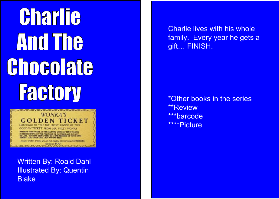 Charlieandthe Chocolate Factory Book Cover PNG Image