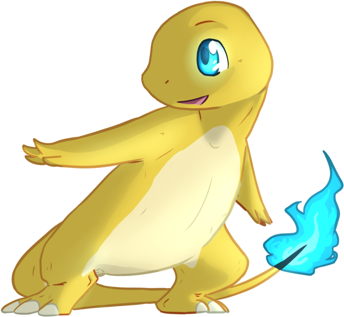 Charmander_ Fire_ Tail_ Illustration.png PNG Image