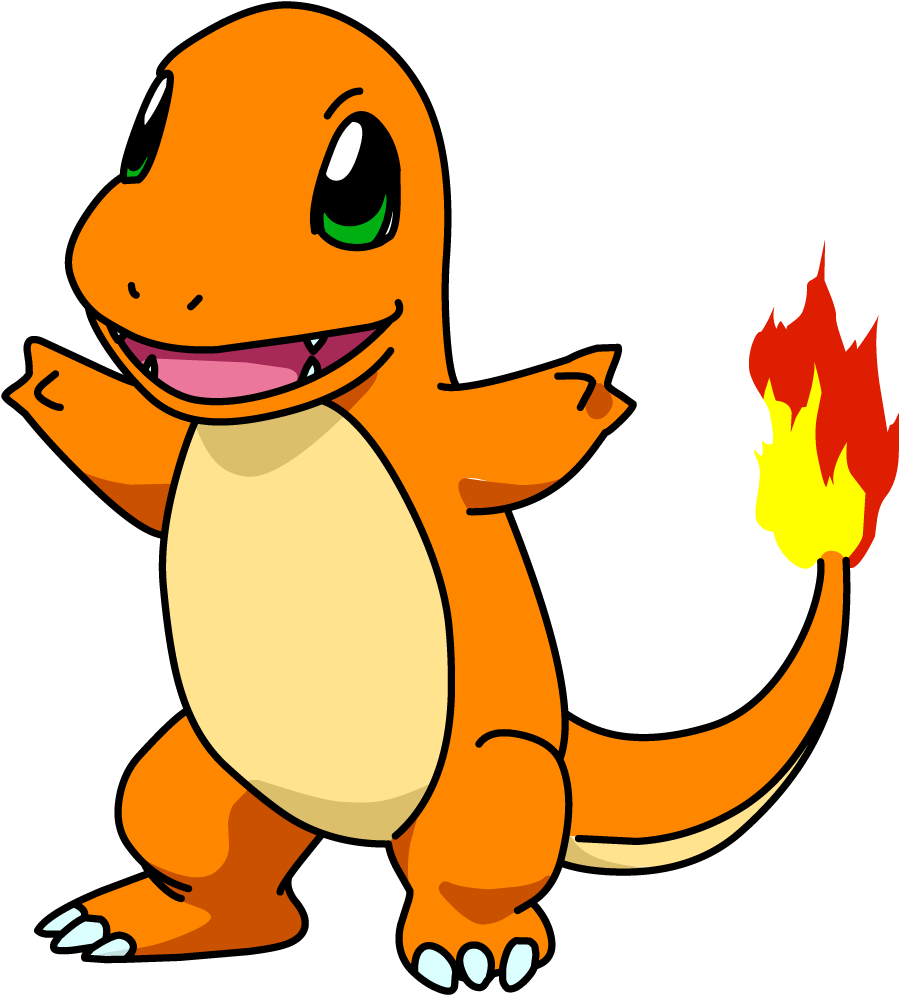 Charmander Pokemon Fire Tail Illustration PNG Image