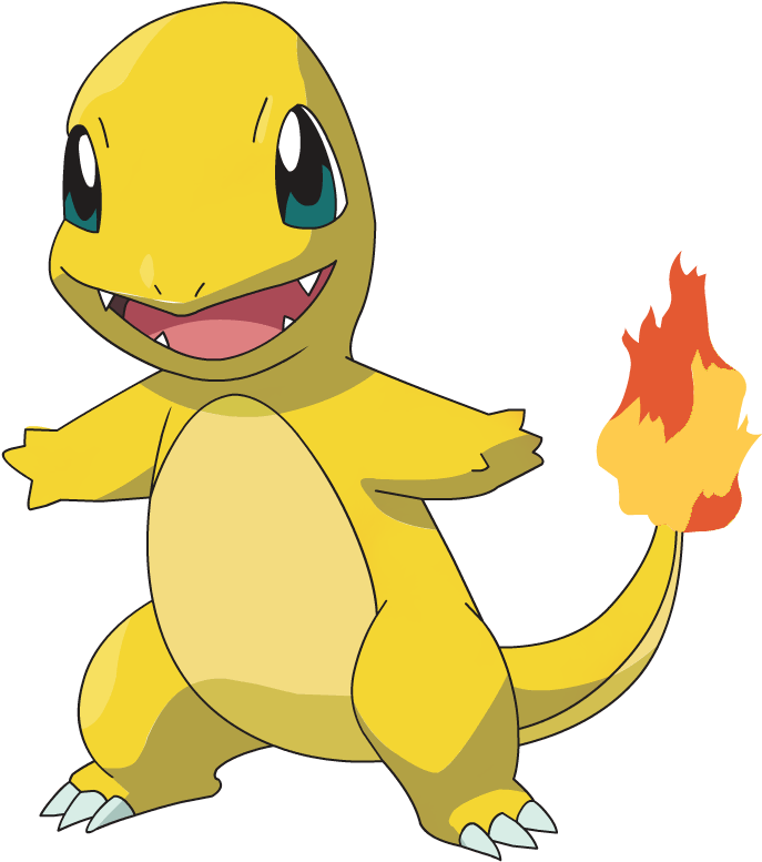 Charmander Pokemon Flame Tail PNG Image