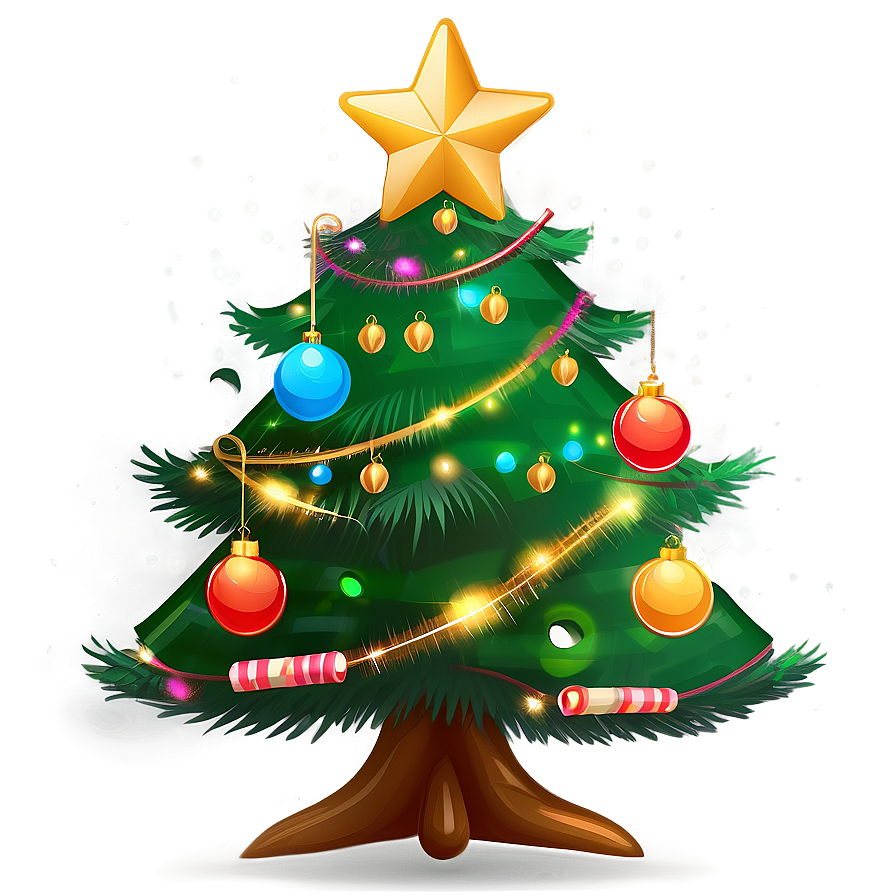 Charming Christmas Tree Illustration Png 06252024 PNG Image