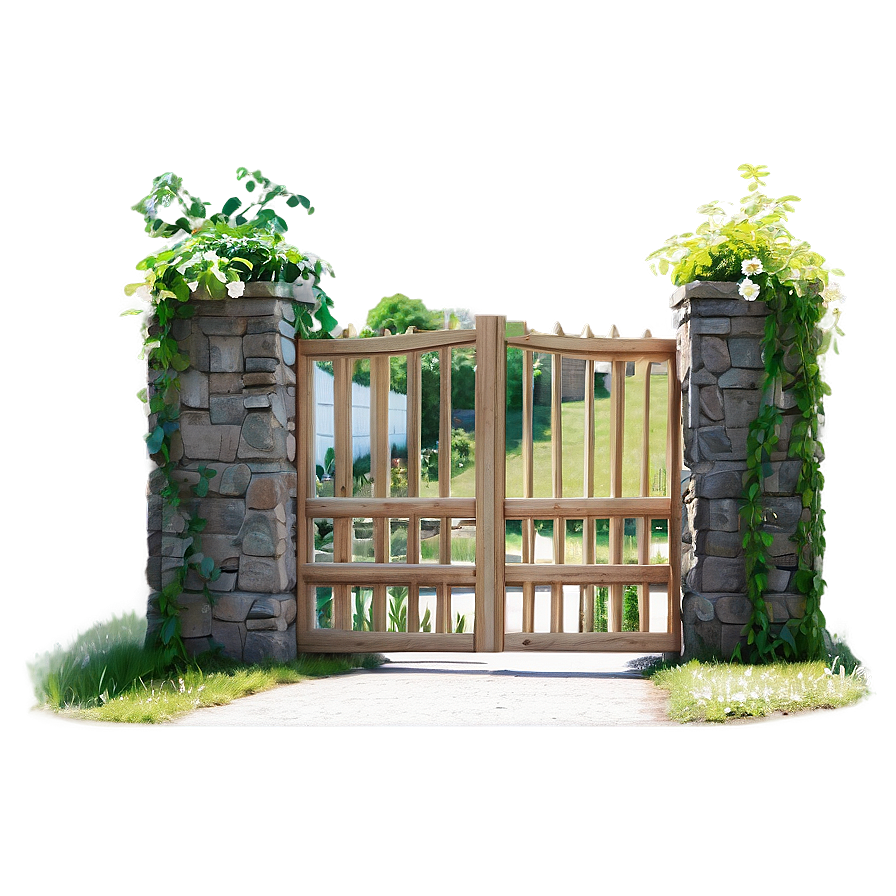 Charming Cottage Gate Png Fgb43 PNG Image