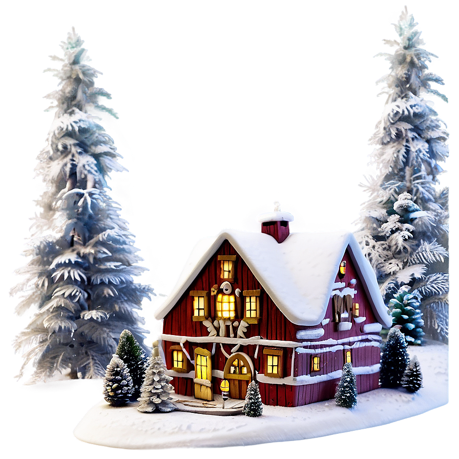 Charming December Village Png 90 PNG Image