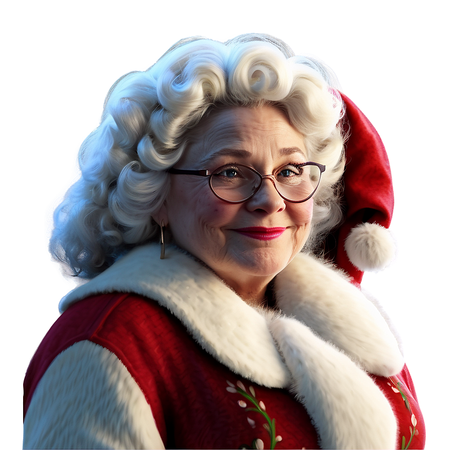 Charming Mrs Claus Art Png Vvf PNG Image