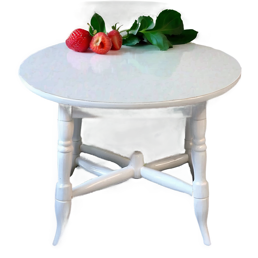 Charming White Table Png Agt PNG Image