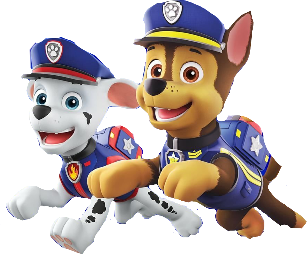 Chaseand Marshall Paw Patrol Characters PNG Image