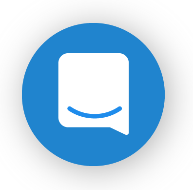 Chat Box Icon Blue Background PNG Image